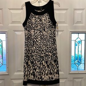 Style and Company, tank dress. Leopard print with black trim.